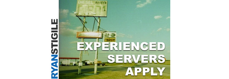 Experienced Servers Apply